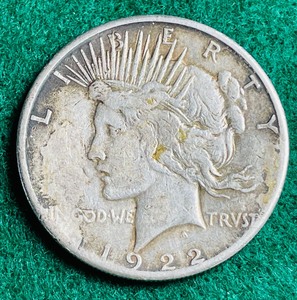 1922 S Peace Dollar