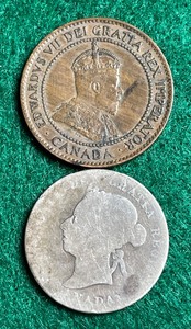 Key Date Canadian Quarter &  Canadian One Cent