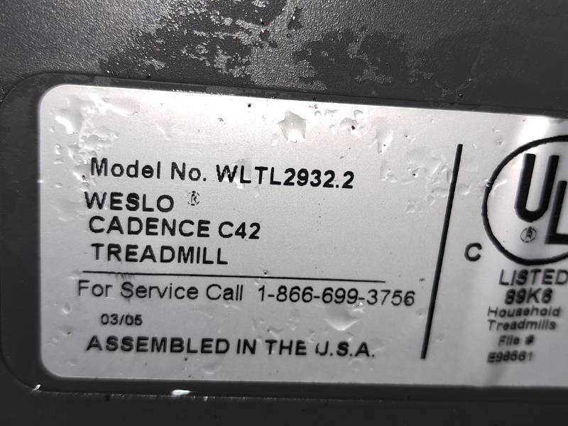 Weslo cadence discount c42 treadmill price