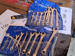 lot 159 image: Lot of (2) Companion SAE,Metric Combination Wrench Sets with Tool Pouches