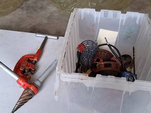 lot 244 image: Ridgid Pipe Threader with Accessories