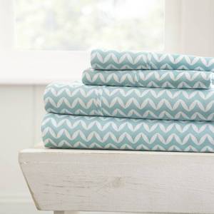Brand New ienjoy Home Ultra Soft Puffed Chevron Patterned Sheet Set - Full