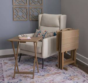 Brand New Linon Acacia TV Tray Set ((Original MSRP $149.99))
