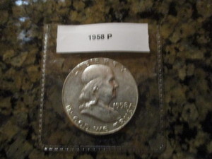 1958-P Franklin Silver Half Dollar
