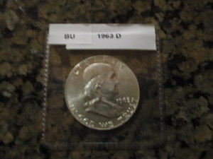 1963-P Franklin Silver Half Dollar - Cartwheel Effect and Mint Luster