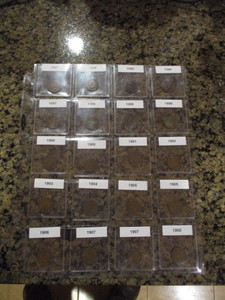 Lot of (20) Indian Head Pennies - 1800s and early 1900s Dates