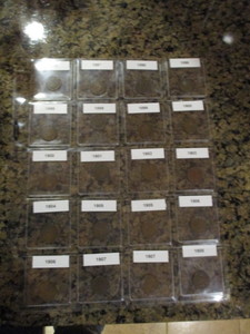 Lot of (20) Indian Head Pennies - 1800s and early 1900s Dates