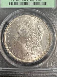 1885 US MORGAN SILVER DOLLAR MS63 OLD GREEN PCGS