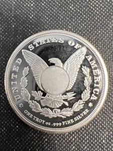 1 TROY OZ .999 FINE SILVER MORGAN DOLLAR DESIGN
