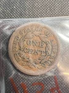 1854 US BRAIDED HAIR LARGE CENT
