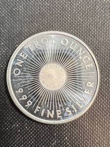 1 TROY OZ .999 FINE SILVER SUNSHINE MINT ROUND