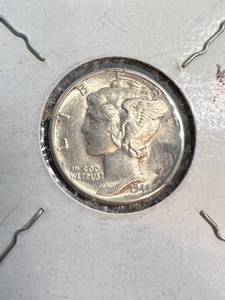 1944-D US MERCURY DIME AU58