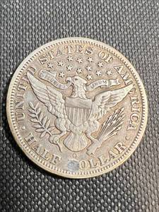 1895-O BARBER HALF DOLLAR SHARP XF DETAILS PLUGGED