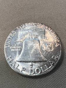 1955 FRANKLIN HALF DOLLAR NICELY TONED