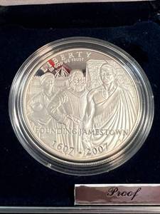 2007 US SILVER DOLLAR JAMESTOWN 400th COMMEM ORIGINAL PKG
