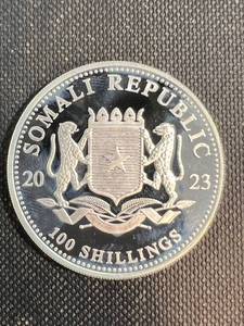 1 TROY OZ .999 FINE SILVER AFRICAN ELEPHANT ROUND