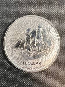 1 TROY OZ .999 FINE SILVER COOK ISLAND ELIZABETH II ROUND