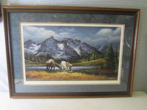 lot 2 image: (BR1) Large Framed Terry Redlin Fo...