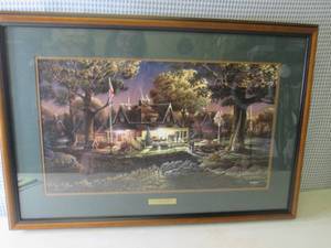 lot 5 image: (BR1) Framed Terry Redlin His Firs...