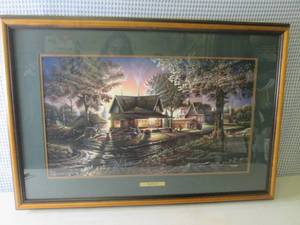lot 9 image: (BR1) Framed Terry Redlin His Firs...