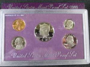 lot 63 image: 1991 United States Mint Proof Set...