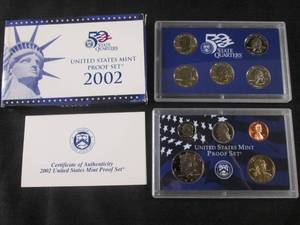 lot 74 image: 2002 United States Mint Proof Set w...