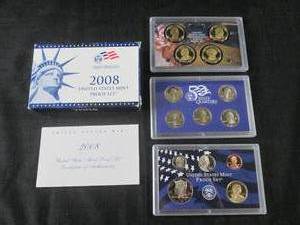 lot 80 image: 2008 United States Mint Proof Set w...