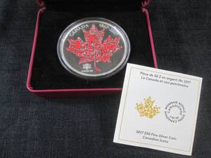 lot 98 image: 2017 $50 5oz Fine Silver Canadian I...