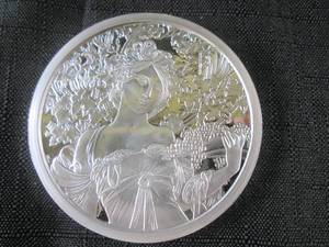 lot 106 image: 5 Troy Ounce Silver Proof The Mucha...