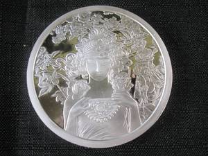 lot 109 image: 5 Troy Ounce Silver Proof The Mucha...