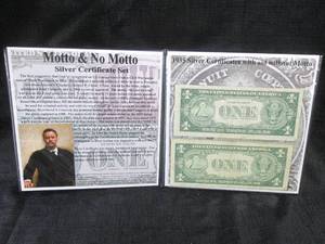 lot 125 image: 1935 Motto & No Motto $1 Silver Cer...