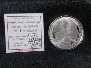 lot 215 image: 2016 The Fisherman One Troy Ounce ....