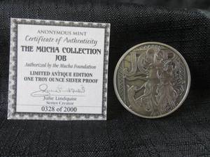 lot 217 image: One Troy Ounce Antique .999 Fine Si...