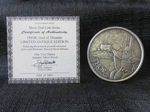 lot 220 image: One Troy Ounce Antique .999 Fine Si...