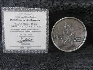 lot 222 image: One Troy Ounce Antique .999 Fine Si...