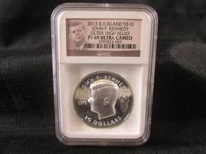 lot 231 image: 2013 B.V. Island S$10 John F Kenned...
