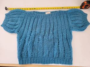 lot 92 image: Blue Knitted Sweater Made Especially By Lois Stillwell