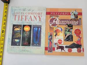 lot 97 image: Two Collectors Books-The Art Of Louis Comfort Tiffany-Huxfords Collectible Advertising Book