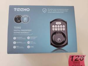 lot 128 image: Teeho Digital Fingerprint Keypad Deadbolt