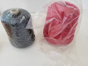 lot 140 image: Heirloom Red & Black Crafted Yarn-Made In USA