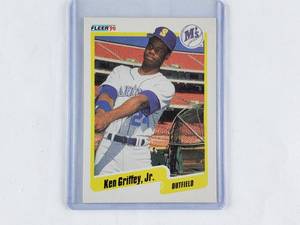lot 6 image: Ken Griffey Jr. 1990 Fleer No. 513, 2nd Year