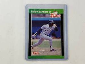 lot 22 image: Deion Sanders Rookie Donruss 89 No. 6