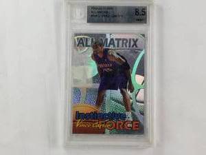 lot 29 image: Vince Carter 1999-00 Topps All Matrix No. AM12 Beckett Graded 8.5 NM-MT