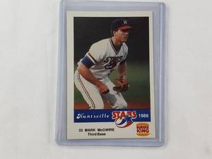 lot 41 image: Mark McGwire Rookie 1986 Huntsville Stars Burger King