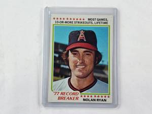 lot 53 image: Nolan Ryan 1978 Record Breaker Topps No. 6