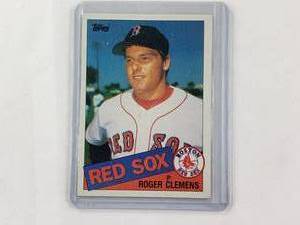 lot 64 image: Roger Clemens Rookie 1985 Topps No. 181