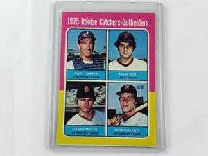 lot 71 image: 1975 Rookie Catchers-Outfielders Cary Carter, Marc Hill, Danny Meyer, Leon Roberts Topps No. 620