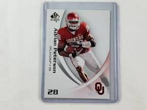 lot 79 image: Adrian Peterson SP Authentic OU Sooners 2010 Upper Deck No. 3