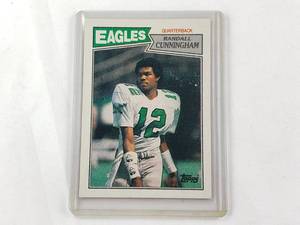 lot 90 image: Randall Cunningham Rookie 1987 Topps No. 296