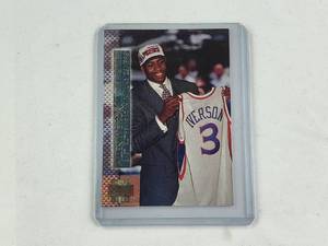 lot 126 image: Allen Iverson 199697 Rookie Topps Stadium Club SM15